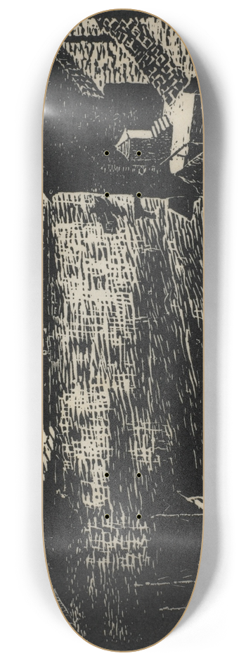 Roland Hipkins - Polperro, Cornwall 8.25 inch art skate deck