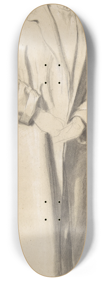 Romain Cazes - Standing Figure in a Long Coat 8.25 inch art skate deck