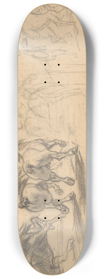 Rosa Bonheur - Study for The Horse Fair 8.25 inch art skate deck