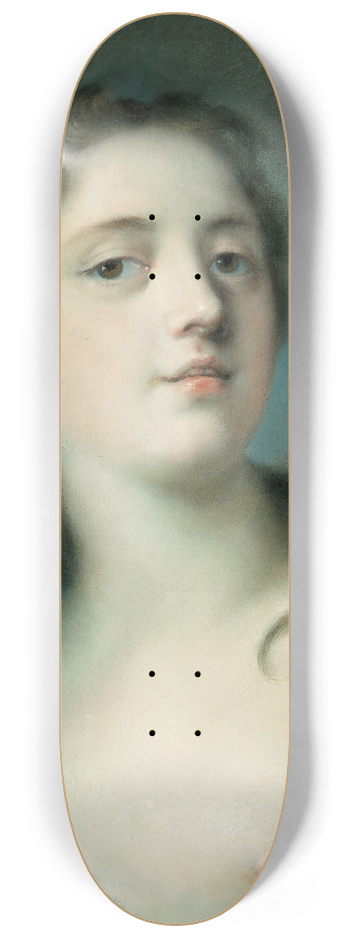 Rosalba Carriera - The Singer Faustina Bordoni (1697-1781) with a Musical Score 8.25 inch art skate deck
