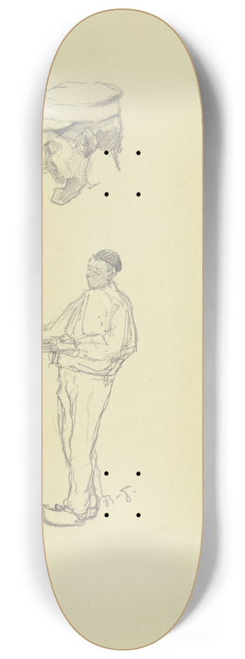 Rudolf Gudden - Kopf und Krper eines Arbeiters aus der Groen Spinnerei von Edam 8.25 inch art skate deck