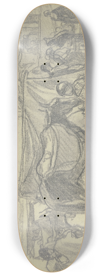 Rudolf Gudden - Square in Morocco 8.25 inch art skate deck