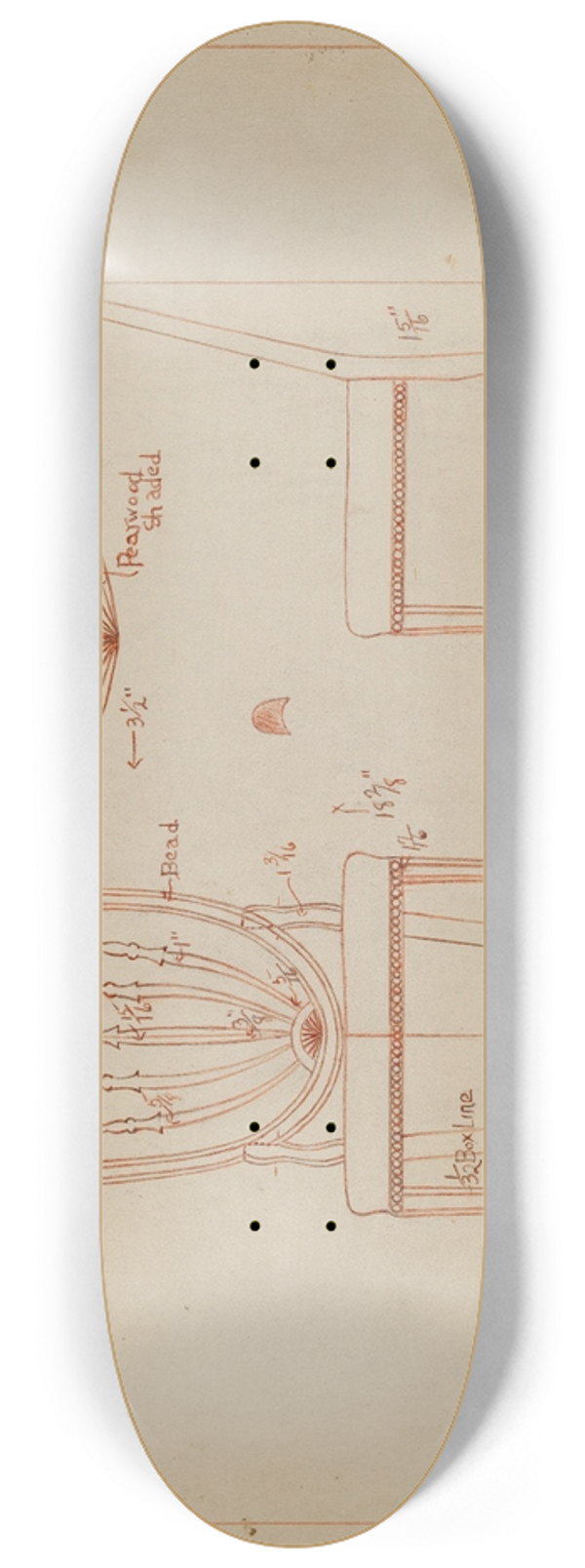 American 20th Century - Chair 8.25 inch art skate deck