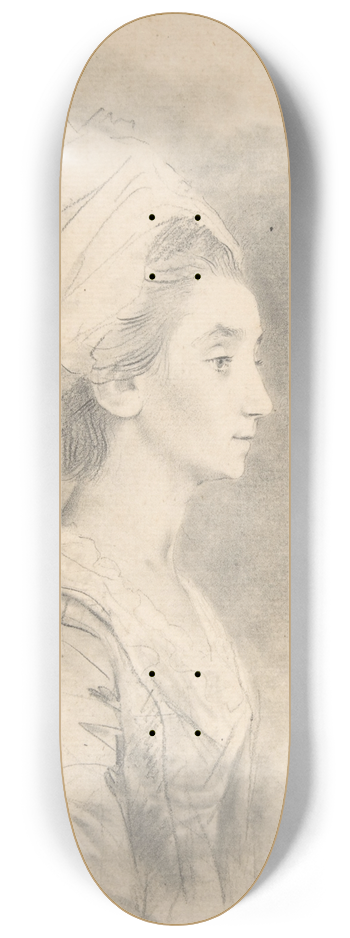 John Downman - Mrs. Downman, sister-in-law of the artist 8.25 inch art skate deck