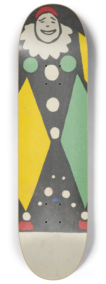 Rudolf Kalvach - Clown 8.25 inch art skate deck