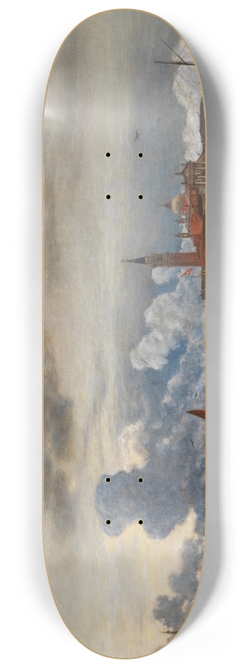Rudolf von Alt - Blick nach San Giorgio Maggiore von der Mole in Venedig 8.25 inch art skate deck