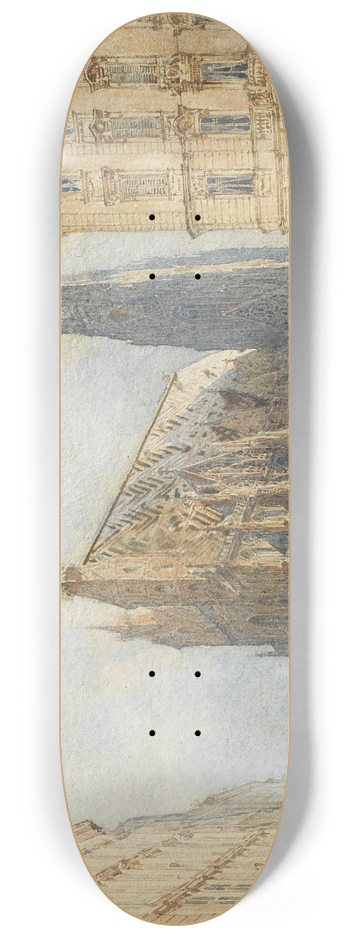 Rudolf von Alt - Stephansplatz 8.25 inch art skate deck