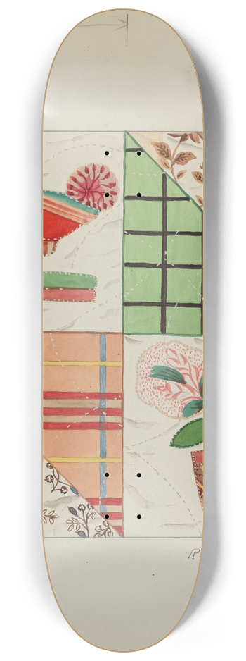 Ruth M. Barnes - Applique Quilt 8.25 inch art skate deck