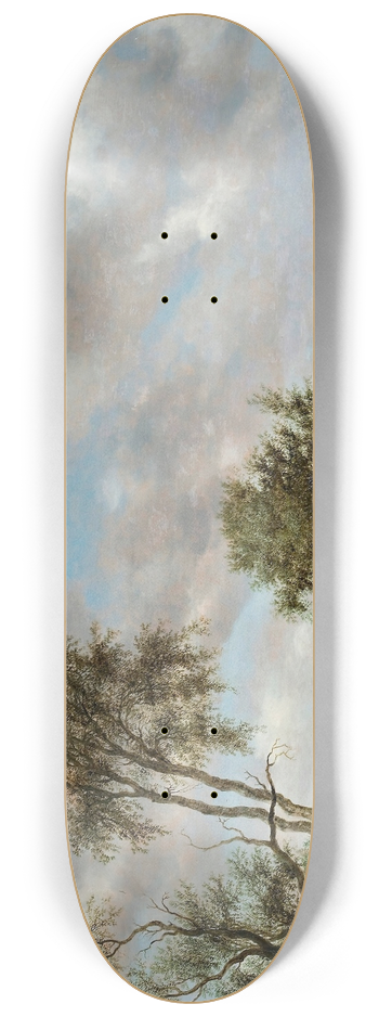 Salomon van Ruysdael - Landscape with hunters 8.25 inch art skate deck