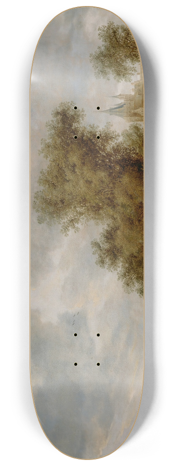 Salomon van Ruysdael - River Landscape 8.25 inch art skate deck