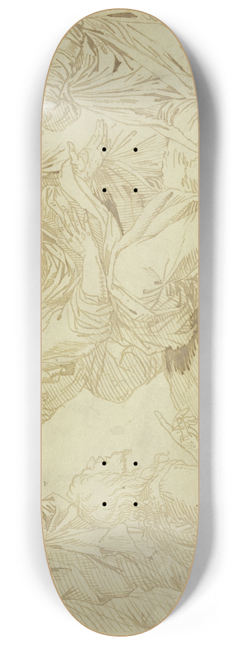 Salvator Rosa - Arguing philosphers 8.25 inch art skate deck
