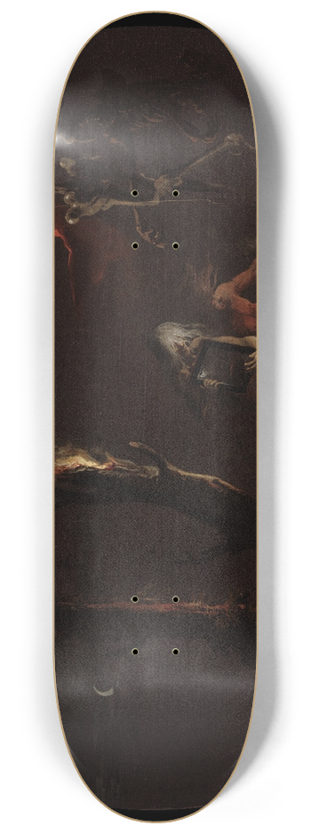 Salvator Rosa - Scenes of Witchcraft, Evening 8.25 inch art skate deck