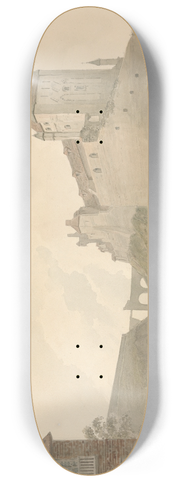 Samuel Davis - Castle at Dieppe, Normandy 8.25 inch art skate deck
