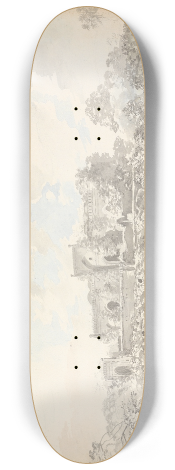 Samuel Davis - Old Mosque at Rajemahl [Rajmahal] 8.25 inch art skate deck