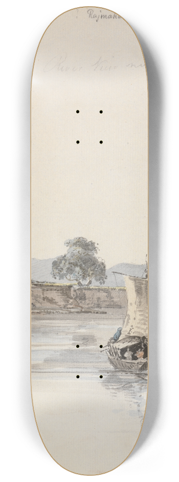 Samuel Davis - River View near Rajmahal 8.25 inch art skate deck