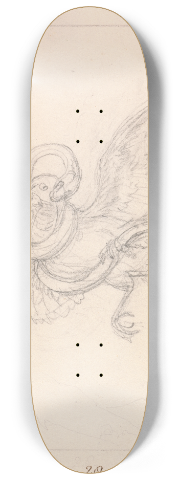 Samuel Howitt - Raven and Snake 8.25 inch art skate deck