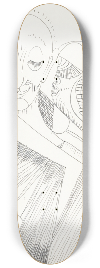 Samuel Jessurun de Mesquita - Man met gesloten ogen 8.25 inch art skate deck