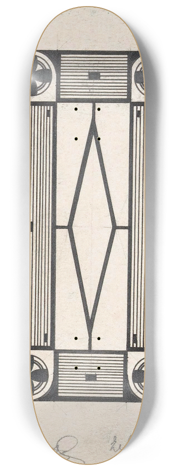 Samuel Jessurun de Mesquita - Ornament met bloem 8.25 inch art skate deck
