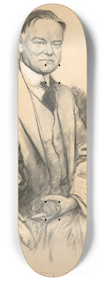 Samuel Johnson Woolf - Herbert Clark Hoover 8.25 inch art skate deck