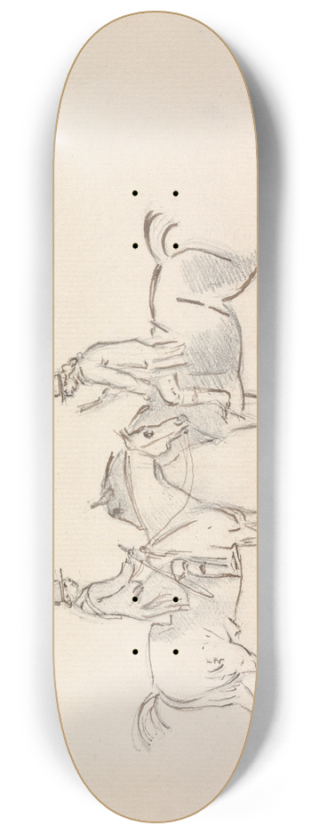 Sawrey Gilpin - Two Riders Conversing 8.25 inch art skate deck