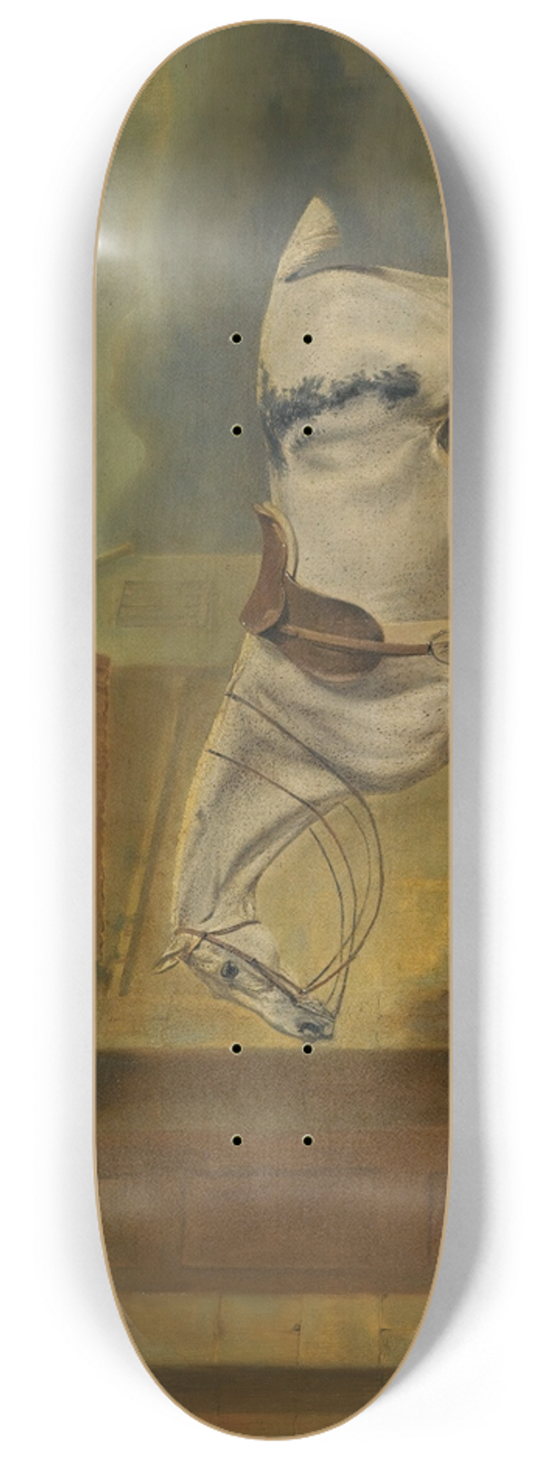 John Ferneley - Lord Lonsdales Fleabitten Grey Hunter,Brass, At Cottesmore With The Cottesmore Hounds 8.25 inch art skate deck
