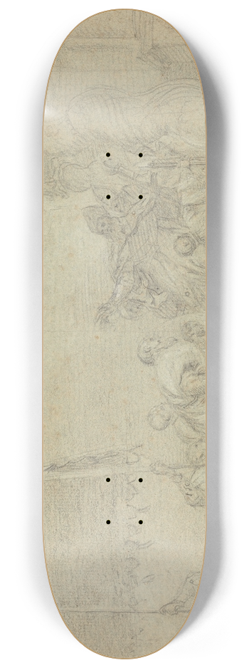 Sebastiano Conca - A Bishop Blessing a King 8.25 inch art skate deck