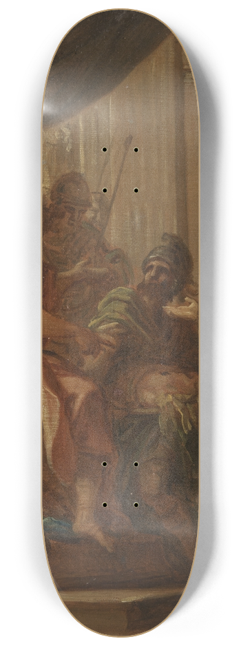 Sebastiano Conca - David and Saul. Study 8.25 inch art skate deck