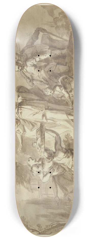 Sebastiano Ricci - Architectural study 8.25 inch art skate deck