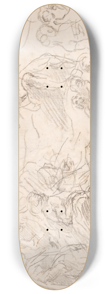 Sebastiano Ricci - Biblical Scene (verso) 8.25 inch art skate deck