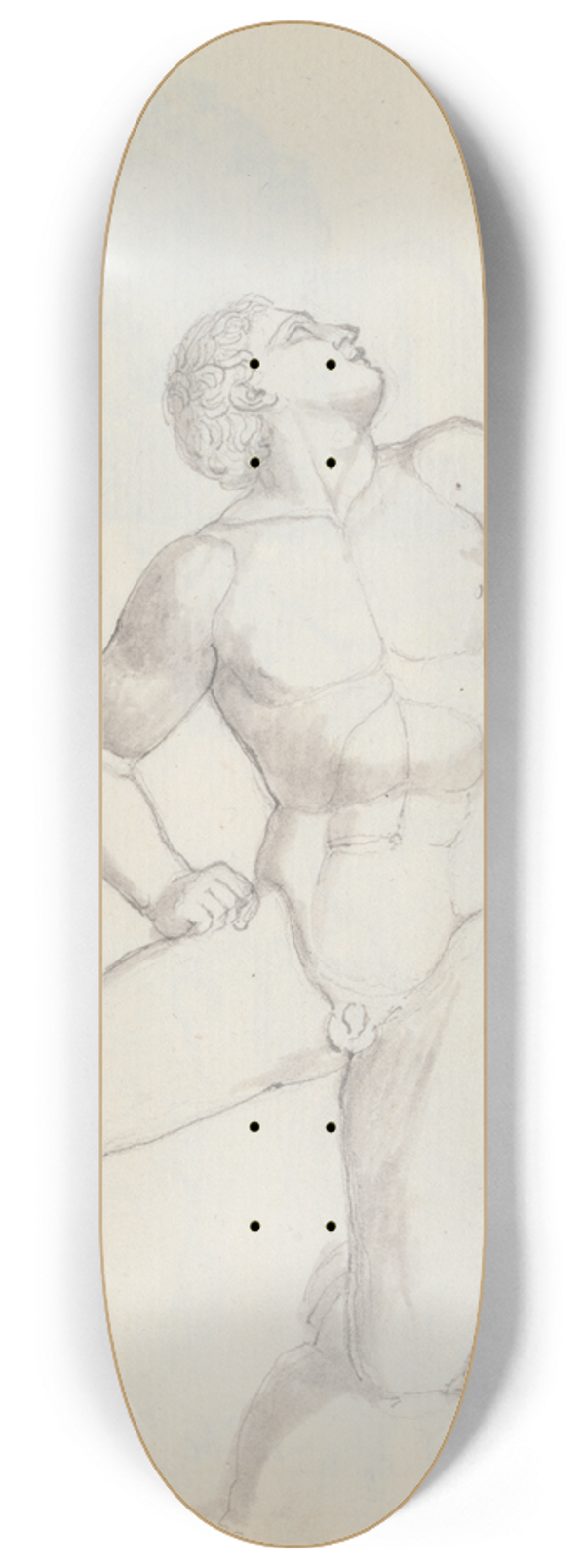 John Flaxman - A Son of Niobe, Uffizi, Florence 8.25 inch art skate deck