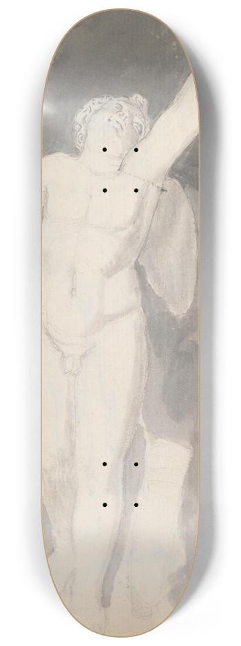 John Flaxman - Cupid Shooting an Arrow, Uffizi, Florence 8.25 inch art skate deck