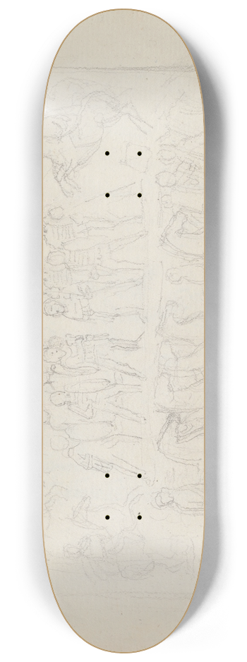 John Flaxman - Decursio Scene, Column of Antonius Pius, Piazza Montecitorio, Rome 8.25 inch art skate deck