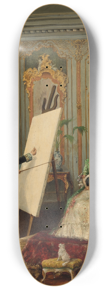 Sigmond Sokolowski - Le peintre peignant son modle 8.25 inch art skate deck