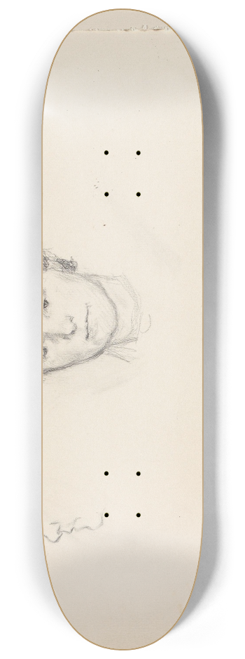 Signe Scheel - Ingrid Dahl; profile sketch 8.25 inch art skate deck