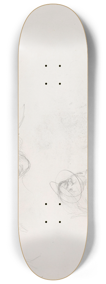 Signe Scheel - Studie av hoder 8.25 inch art skate deck