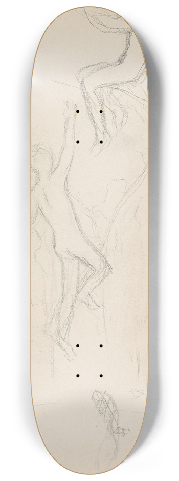 Signe Scheel - Utkast til vase med figurer 8.25 inch art skate deck