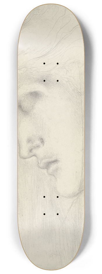 Simeon Solomon - Head study 8.25 inch art skate deck