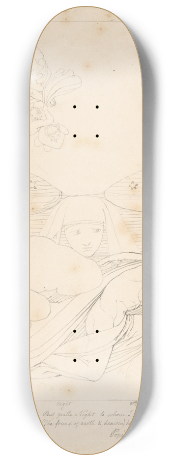 John Flaxman - Sleep Escaping from the Wrath of Jupiter 8.25 inch art skate deck