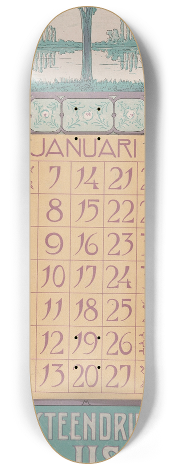 Simon Moulijn - Kalender 1917 8.25 inch art skate deck