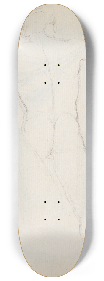 John Flaxman - The Right-hand Horse Tamer, Piazza del Quirinale, Monte Cavallo, Rome 8.25 inch art skate deck