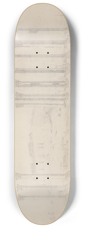 John Foster - Temple of Jupiter, Athens 8.25 inch art skate deck