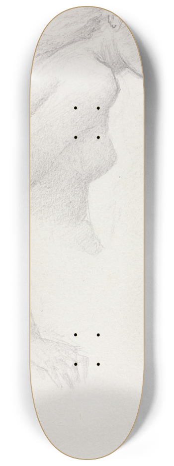 Sir Edward Coley Burne-Jones - Study of a Female Figure 8.25 inch art skate deck