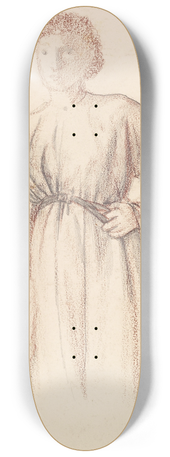 Sir Edward Coley Burne-Jones - The Rose Garden  Study 8.25 inch art skate deck