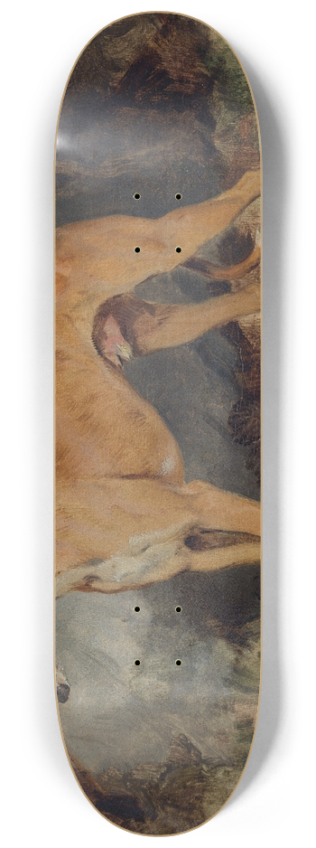 Sir Edwin Henry Landseer - A Deerhound 8.25 inch art skate deck