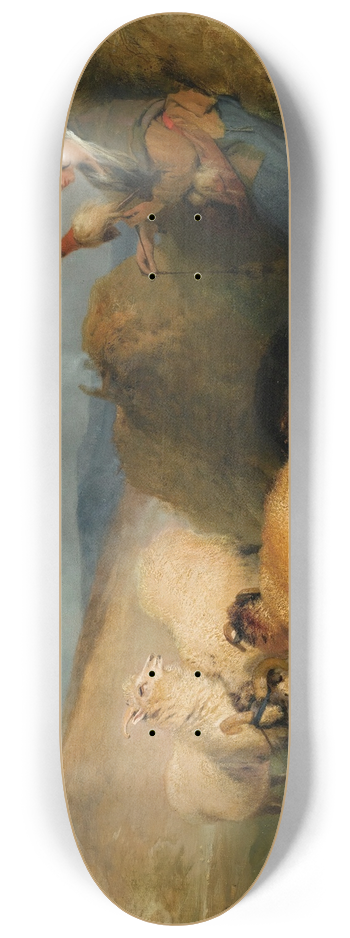 Sir Edwin Henry Landseer - Lassie Herding Sheep 8.25 inch art skate deck