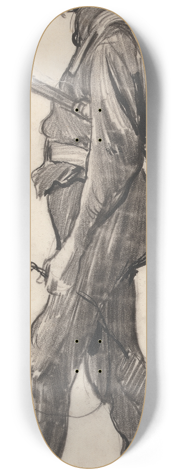 Sir Hubert von Herkomer - Study of a Chimney Sweeper 8.25 inch art skate deck
