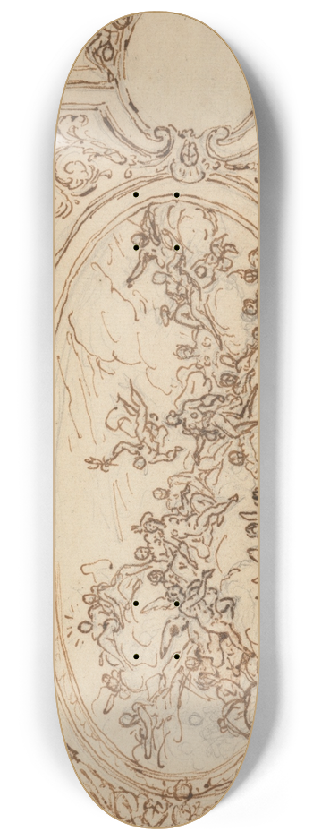 Sir James Thornhill - Design for a Ceiling. 8.25 inch art skate deck