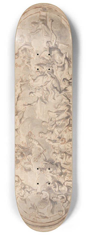 Sir James Thornhill - Design for a Ceiling 8.25 inch art skate deck