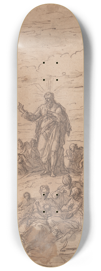 Sir James Thornhill - The Sermon on the Mount 8.25 inch art skate deck