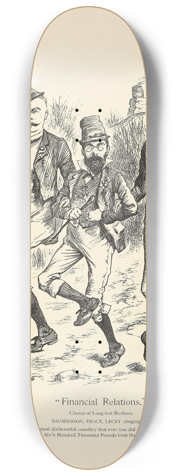 Sir John Tenniel - Financial Relations 8.25 inch art skate deck